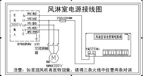 風(fēng)淋室電源接線圖 風(fēng)淋室電源接線圖